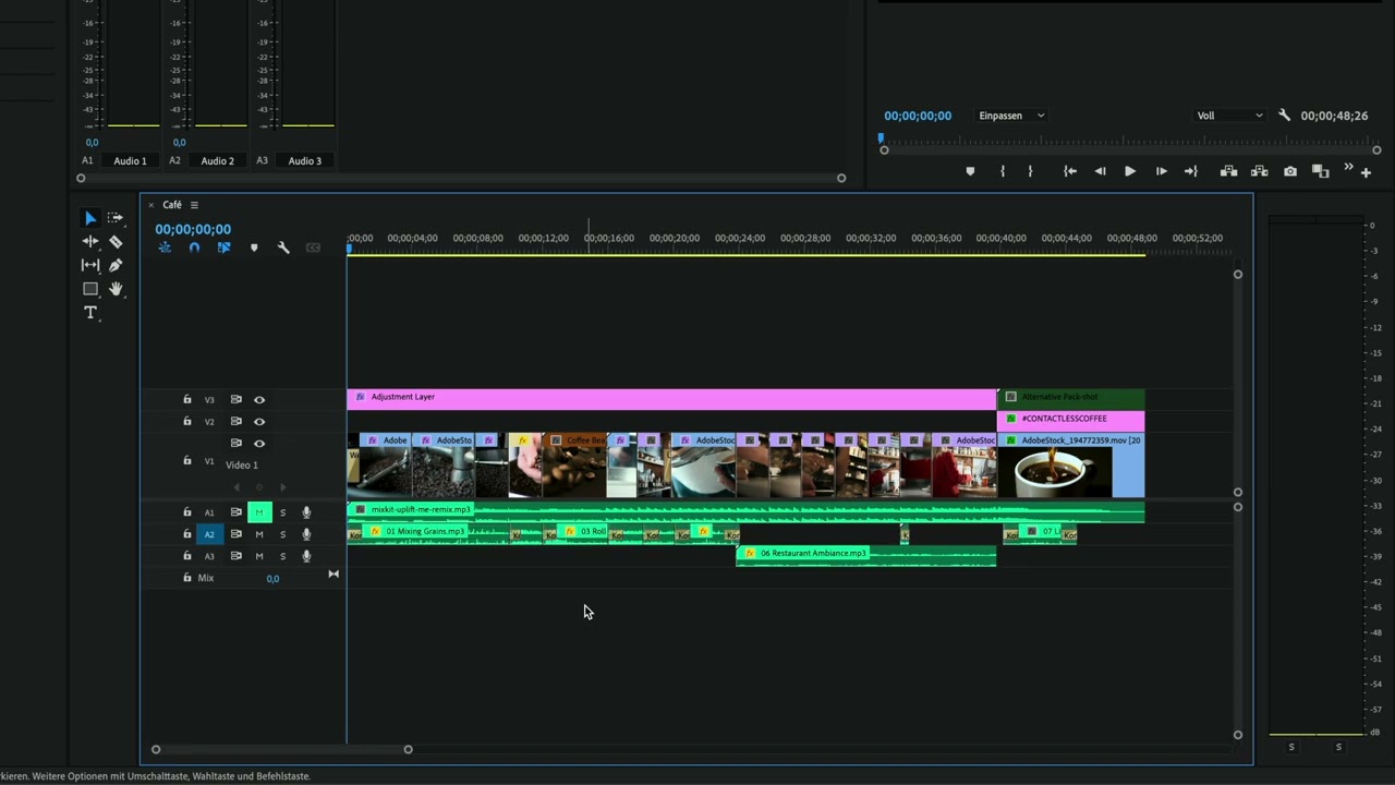Audio-Übergänge und Effekte