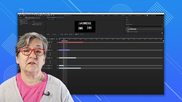 Effects controls and layer panels