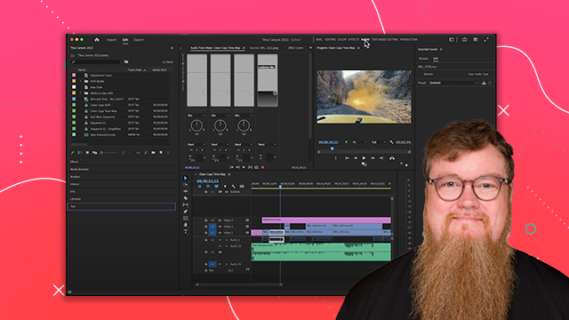 The Premiere Pro interface