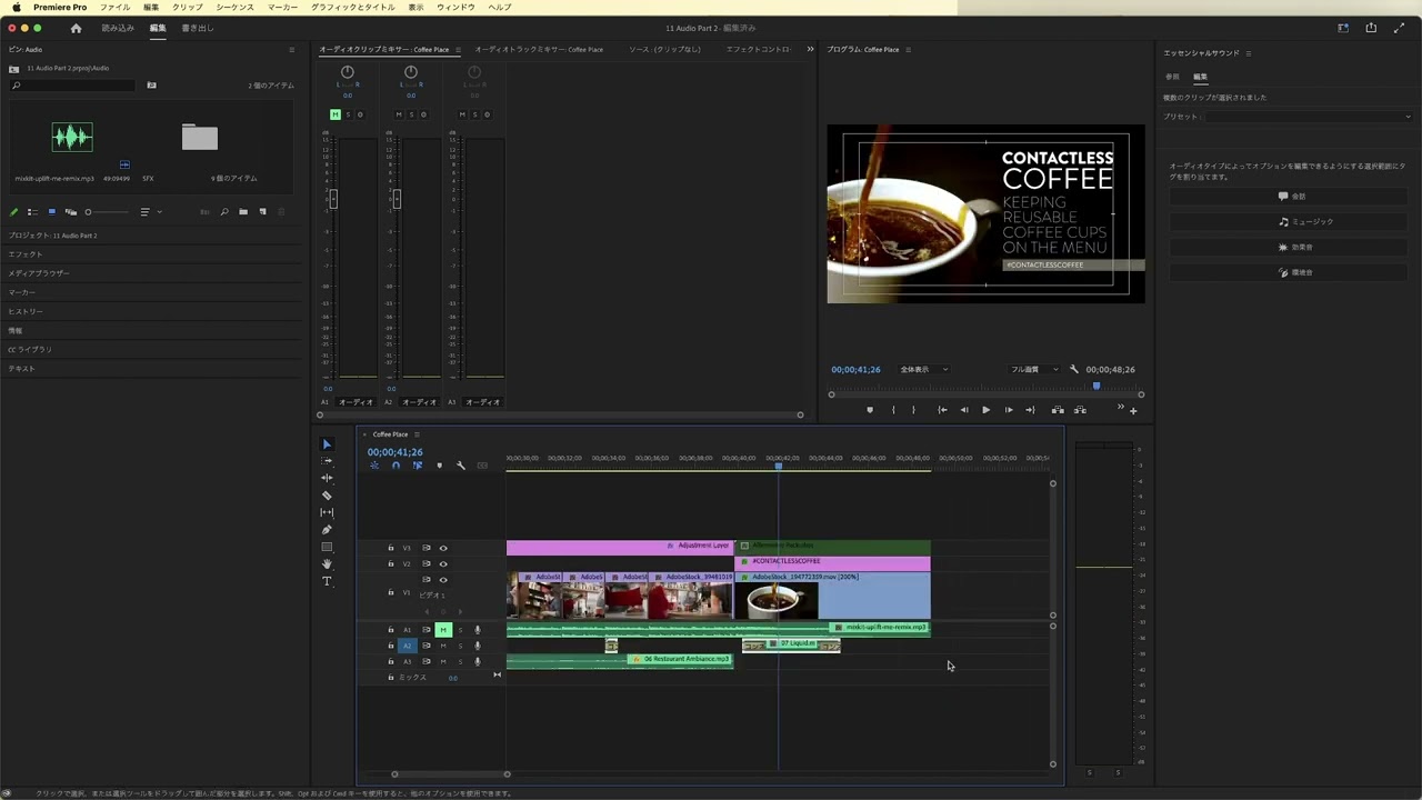 Audio Transitions and Effects(オーディオの移行と効果)